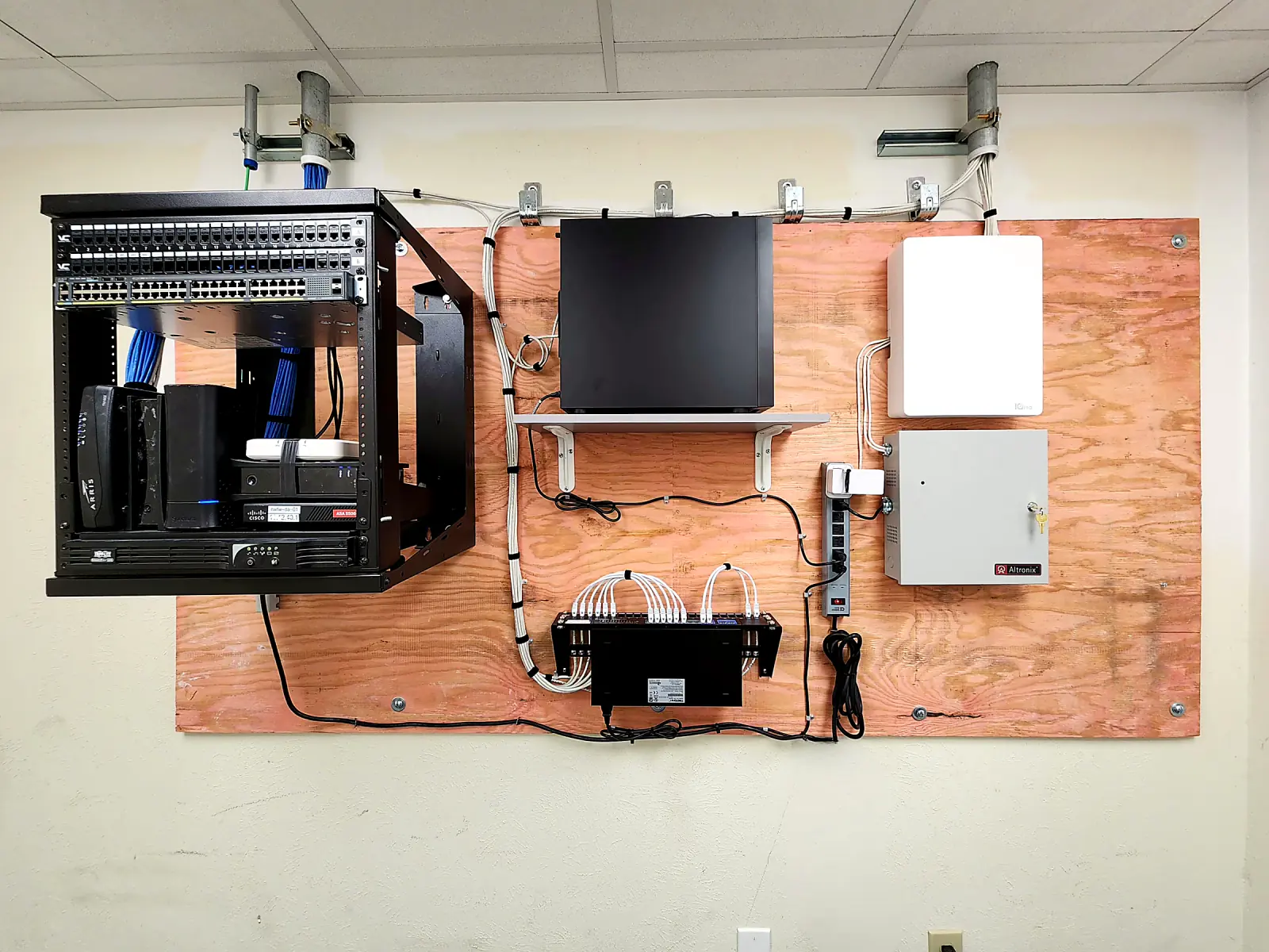 Low-voltage and fiber optics infrastructure installation