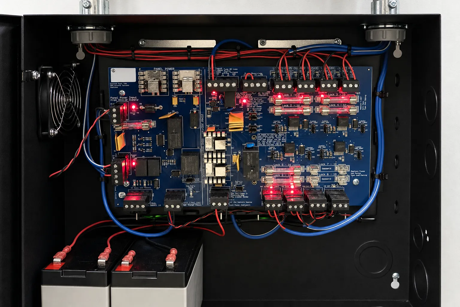 Clean commercial security power distribution and intrusion control equipment
