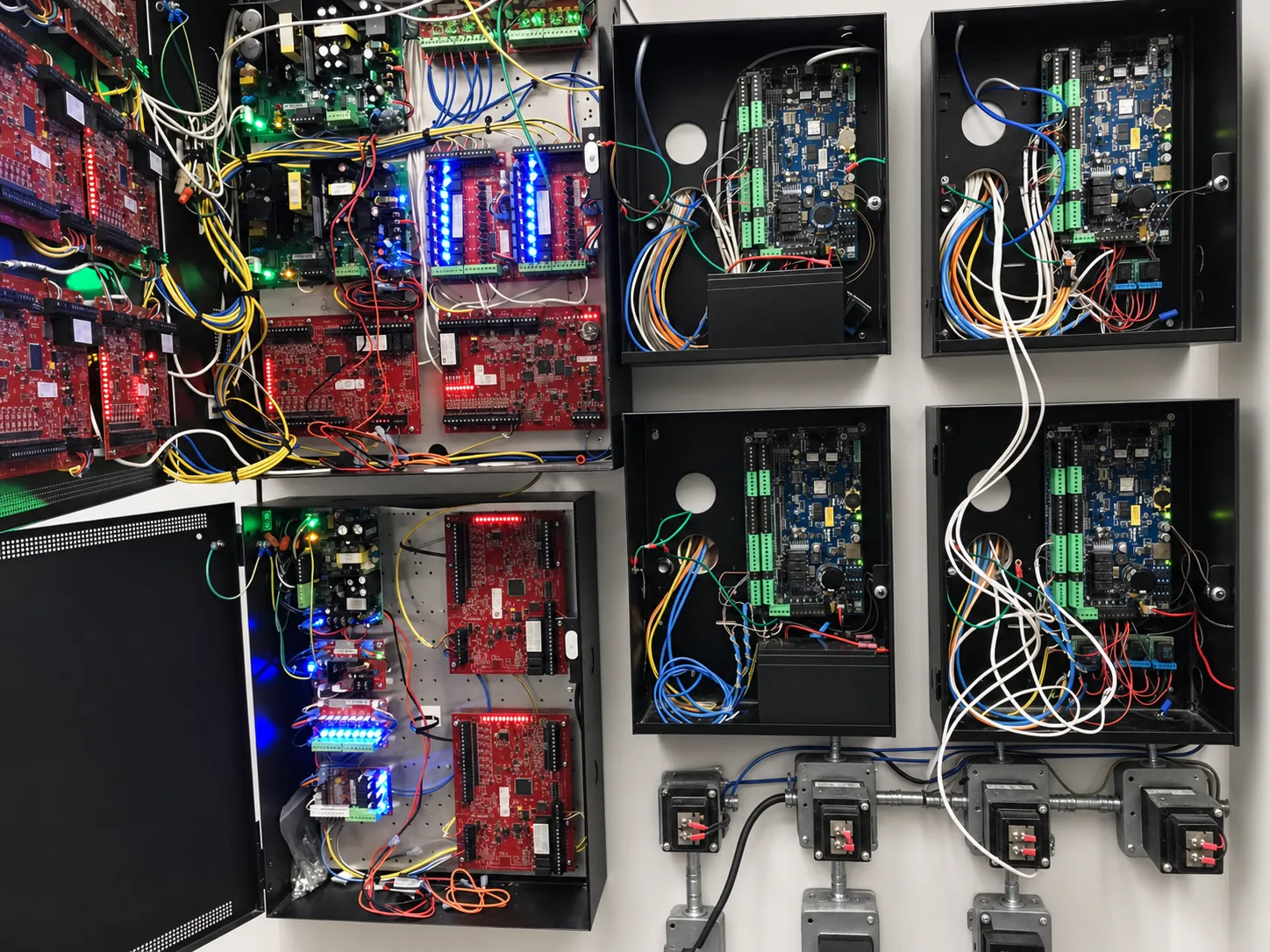 Large integrated intrusion and access control system during professional commissioning