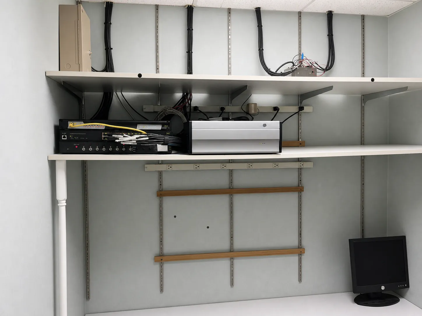 Existing network and security room assessed by DSE for cleanup, monitoring, and modernization